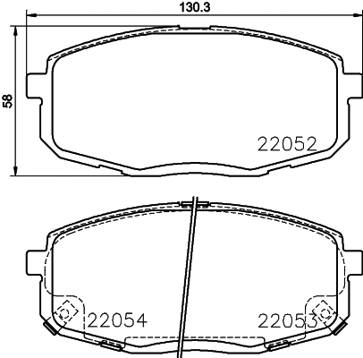 Brake Pad Set, disc brake (8DB 355 021-991)