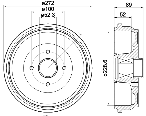 Brake Drum (8DT 355 303-111)