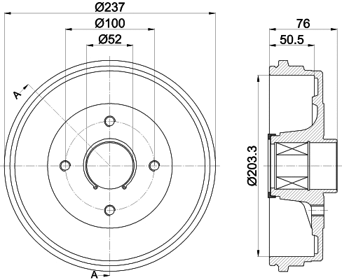 Brake Drum (8DT 355 302-761)
