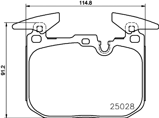 Brake Pad Set, disc brake (8DB 355 025-771)