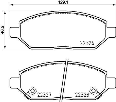 Brake Pad Set, disc brake (8DB 355 025-451)