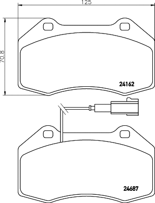 Brake Pad Set, disc brake (8DB 355 014-061)