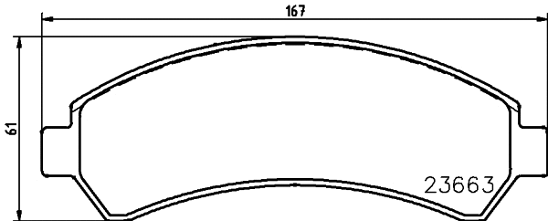 Brake Pad Set, disc brake (8DB 355 023-521)