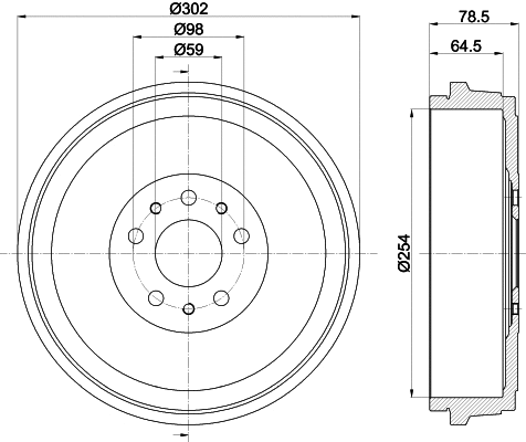 Brake Drum (8DT 355 303-341)