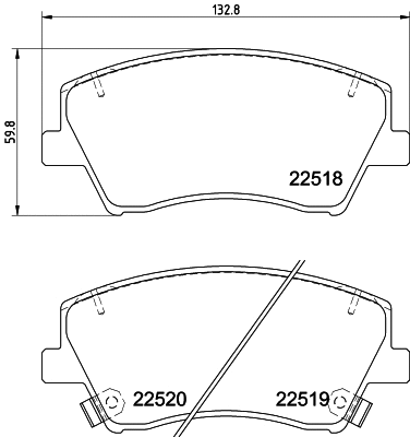 Brake Pad Set, disc brake (8DB 355 039-041)