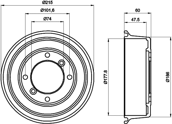 Brake Drum (8DT 355 302-041)