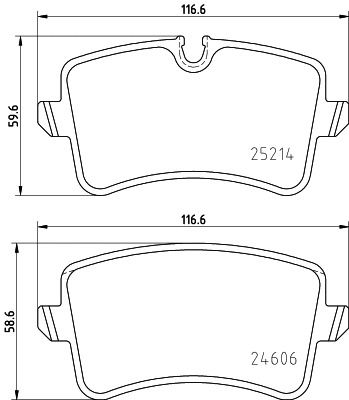 Brake Pad Set, disc brake (8DB 355 025-311)