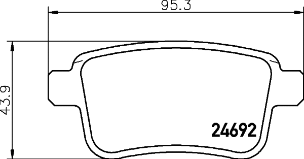 Brake Pad Set, disc brake (8DB 355 013-971)