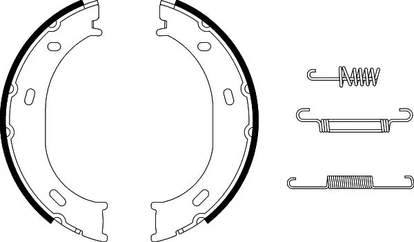 Brake Shoe Set, parking brake (8DA 355 050-291)