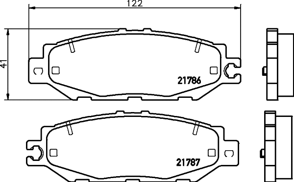 Brake Pad Set, disc brake (8DB 355 030-541)