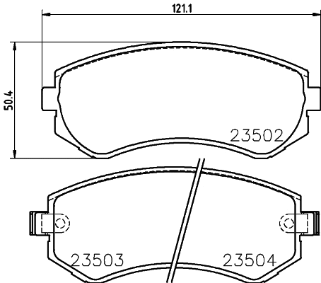 Brake Pad Set, disc brake (8DB 355 027-571)