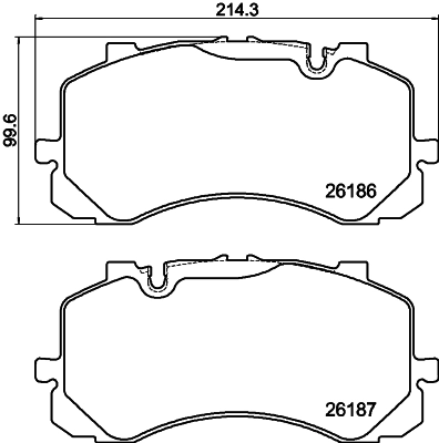 Brake Pad Set, disc brake (8DB 355 040-241)