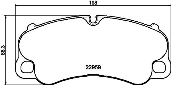 Brake Pad Set, disc brake (8DB 355 043-921)