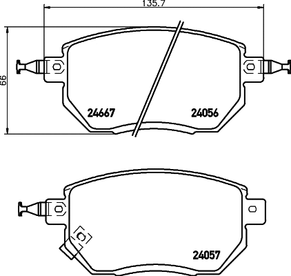 Brake Pad Set, disc brake (8DB 355 028-231)