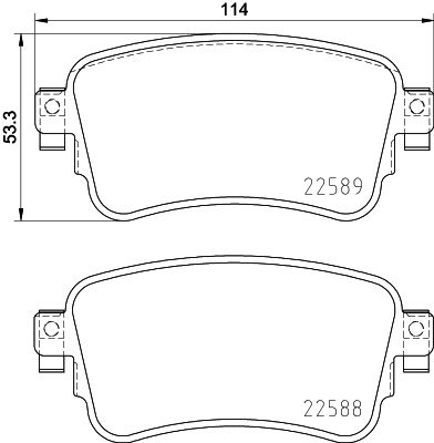 Brake Pad Set, disc brake (8DB 355 037-681)