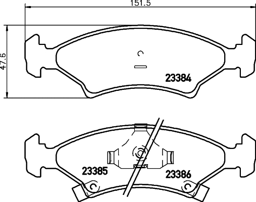 Brake Pad Set, disc brake (8DB 355 008-241)