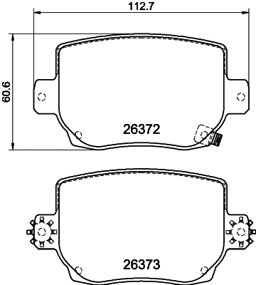 Brake Pad Set, disc brake (8DB 355 041-041)