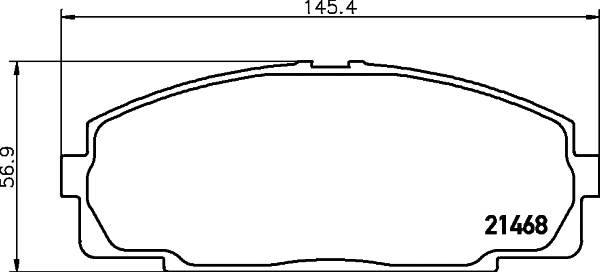 Brake Pad Set, disc brake (8DB 355 016-921)