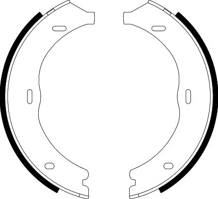 Brake Shoe Set, parking brake (8DA 355 050-561)