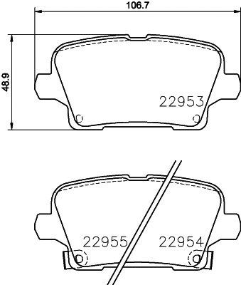 Brake Pad Set, disc brake (8DB 355 039-501)