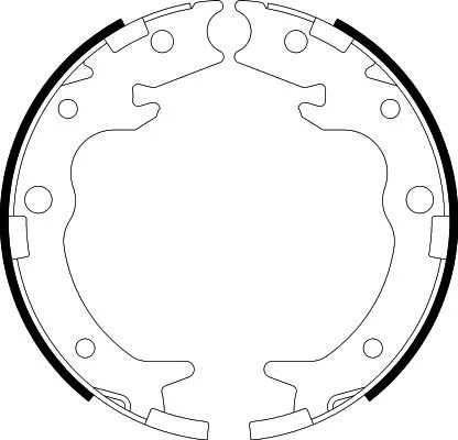 Brake Shoe Set, parking brake (8DA 355 050-621)