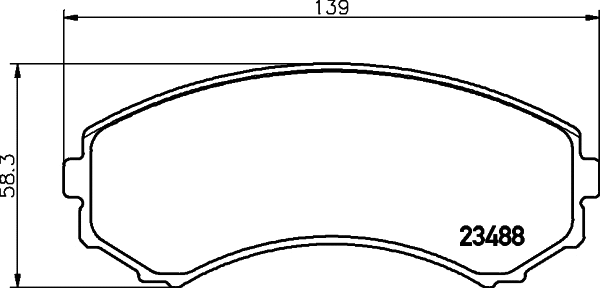 Brake Pad Set, disc brake (8DB 355 009-461)