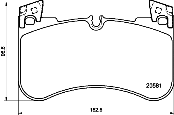 Brake Pad Set, disc brake (8DB 355 039-881)