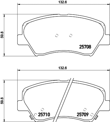 Brake Pad Set, disc brake (8DB 355 021-781)