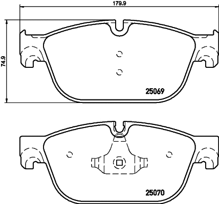 Brake Pad Set, disc brake (8DB 355 015-061)