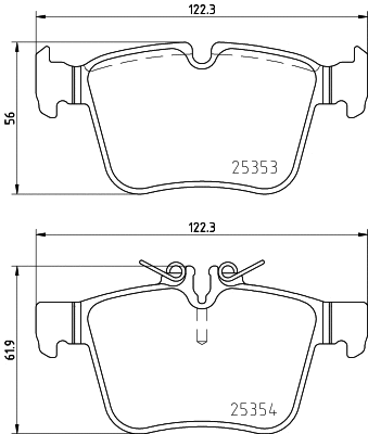 Brake Pad Set, disc brake (8DB 355 026-601)