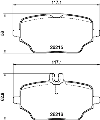 Brake Pad Set, disc brake (8DB 355 040-331)