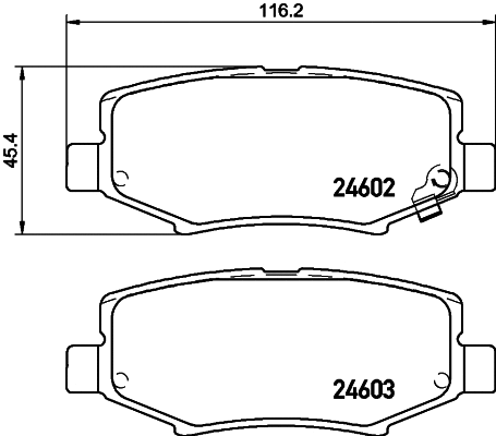 Brake Pad Set, disc brake (8DB 355 031-031)