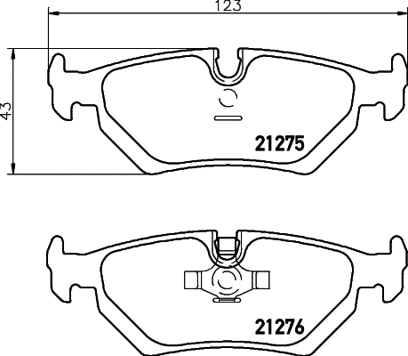 Brake Pad Set, disc brake (8DB 355 007-801)