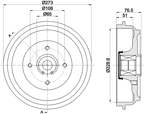 Brake Drum (8DT 355 302-771)