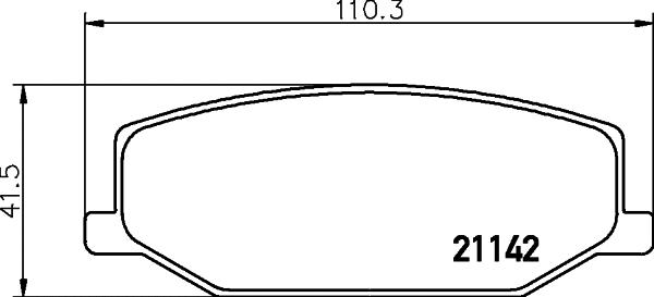 Brake Pad Set, disc brake (8DB 355 006-161)