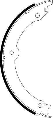Brake Shoe Set, parking brake (8DA 355 051-391)
