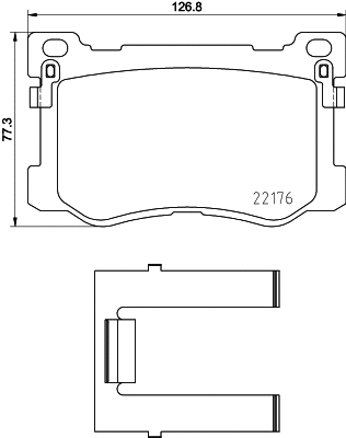 Brake Pad Set, disc brake (8DB 355 030-501)