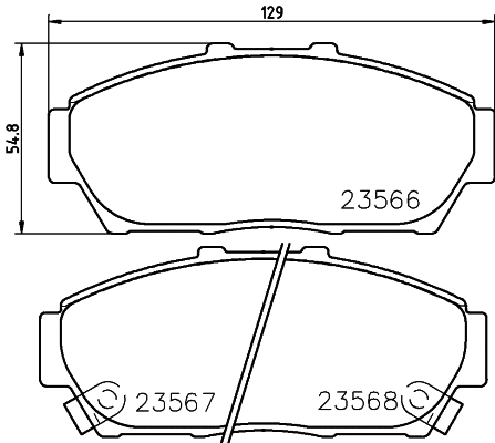 Brake Pad Set, disc brake (8DB 355 027-681)