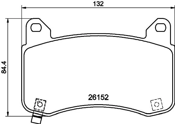 Brake Pad Set, disc brake (8DB 355 040-901)