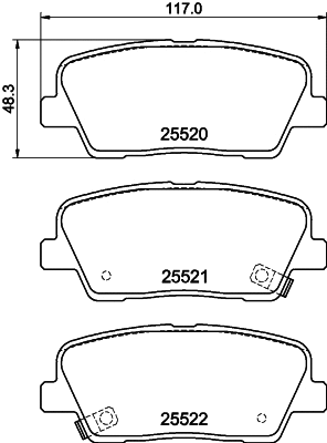 Brake Pad Set, disc brake (8DB 355 041-141)