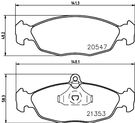 Brake Pad Set, disc brake (8DB 355 026-771)