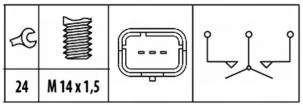 Switch, reverse light (6ZF 181 612-071)