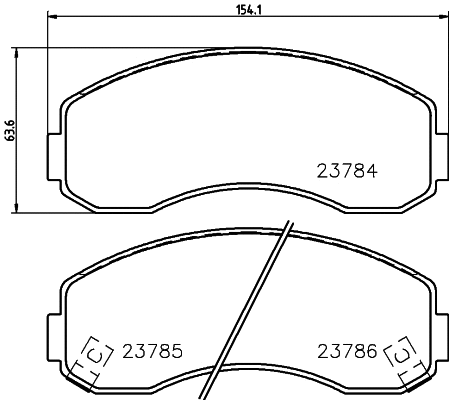 Brake Pad Set, disc brake (8DB 355 010-131)