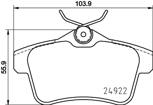 Brake Pad Set, disc brake (8DB 355 031-811)