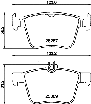 Brake Pad Set, disc brake (8DB 355 044-951)