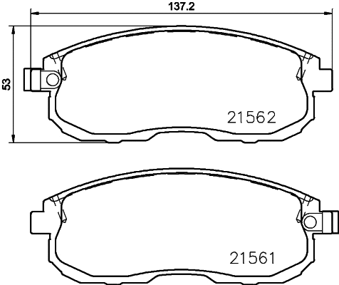 Brake Pad Set, disc brake (8DB 355 027-071)