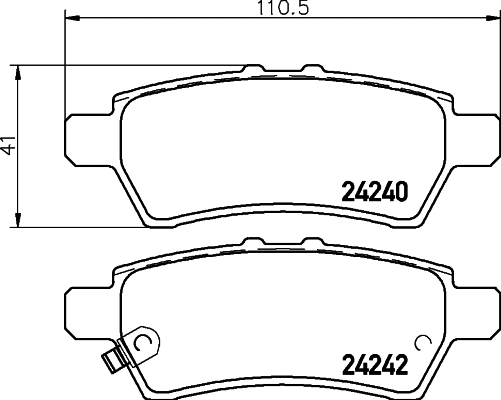 Brake Pad Set, disc brake (8DB 355 012-081)