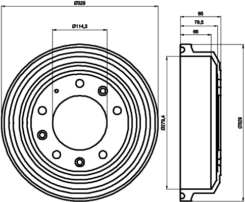 Brake Drum (8DT 355 302-371)