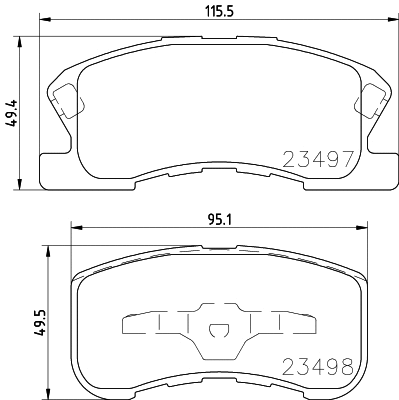 Brake Pad Set, disc brake (8DB 355 029-371)