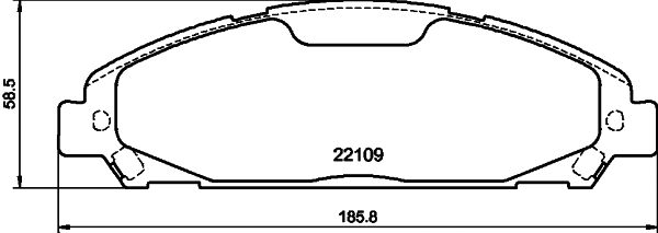Brake Pad Set, disc brake (8DB 355 032-991)